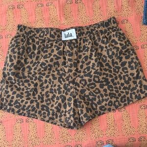 Dressed In LALA Leopard Boxer Shorts 2X/3X